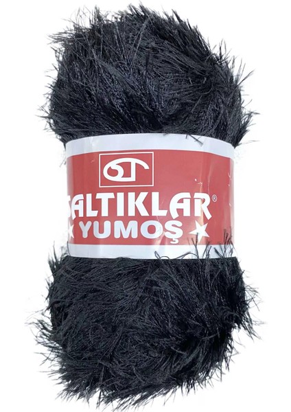 1 Adet Yumoş Sakallı El Örgü İpi Yünü Siyah