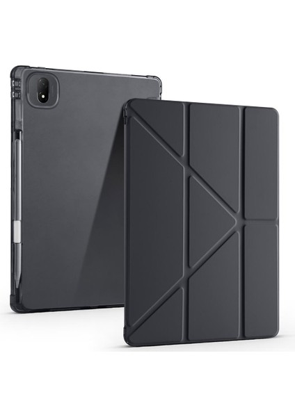 Honor Pad Gt Pro 12.3 Inç 2024 Uyumlu Kılıf Kalem Bölmeli Tri Folding Standlı Arkası Silikon Kapak