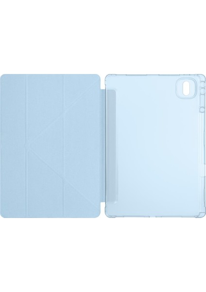 Honor Magicpad 2 12.3 Inç 2024 Uyumlu Kılıf Kalem Bölmeli Tri Folding Standlı Arkası Silikon Kapak modelleri
