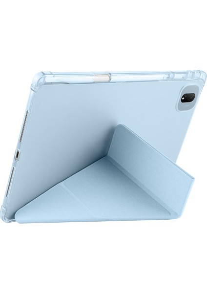 Honor Magicpad 2 12.3 Inç 2024 Uyumlu Kılıf Kalem Bölmeli Tri Folding Standlı Arkası Silikon Kapak indirimleri