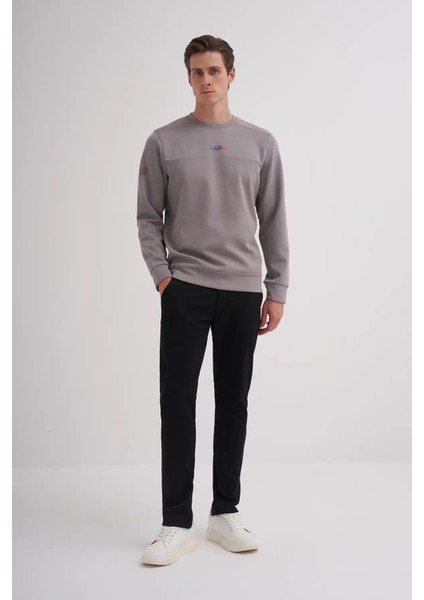 Regular Fit Scuba Kumaş Pamuk Karışımlı S-Line Baskılı SWEATSHIRT-52380