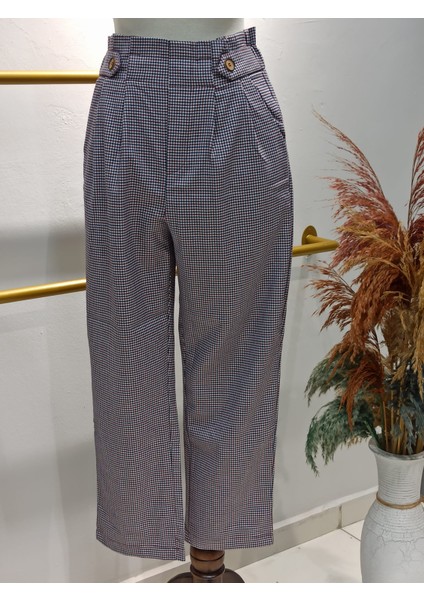 kareli yüksek bel Pantolon fiyatları