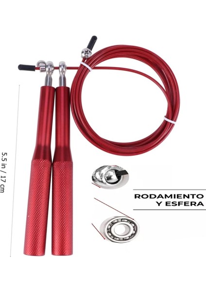 Profesyonel Atlama Ipi Çelik Halatlı Metal Zıplama Ipi Crossfit Rulmanlı Hızlı Atlama Ipi 3 mt