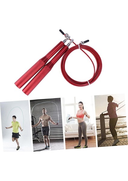 Profesyonel Atlama Ipi Çelik Halatlı Metal Zıplama Ipi Crossfit Rulmanlı Hızlı Atlama Ipi 3 mt indirimleri