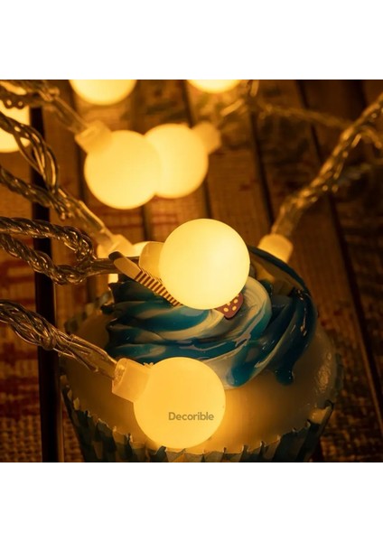 Lightball Elektrikli Iç Mekan Dekoratif Aydınlatma 50 Top LED 5 Metre