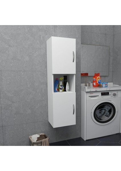 2 Kapaklı Bölmeli Banyo Asma Boy Dolabı 2 Kapılı Çok Amaçlı Duvara Monteli Dolap fiyatları