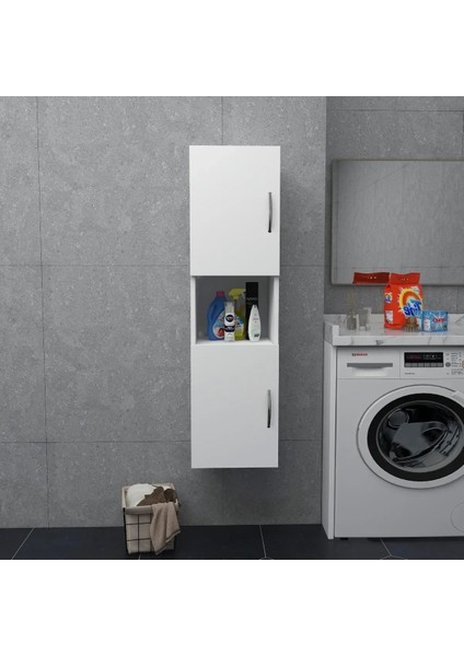 2 Kapaklı Bölmeli Banyo Asma Boy Dolabı 2 Kapılı Çok Amaçlı Duvara Monteli Dolap fırsatları