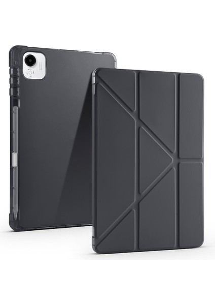 Honor Pad X9A 11.5 Inç 2025 Uyumlu Kılıf Kalem Bölmeli Tri Folding Standlı Arkası Silikon Kapak