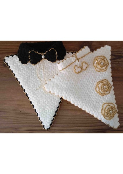 El Örgüsü Çeyizlik Üçgen Gelin Damat Lif Seti fiyatları