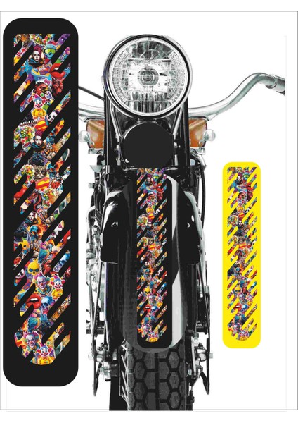 Tek Adet 6X35 cm Sticker Bomb Çamurluk Motor Araç Sticker V2