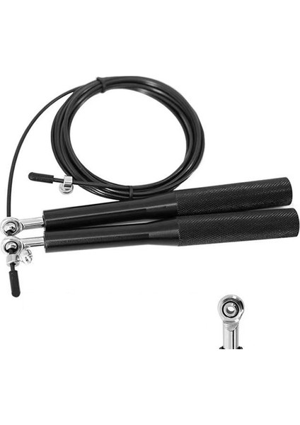 Profesyonel Atlama Ipi Çelik Halatlı Metal Zıplama Ipi Crossfit Rulmanlı Hızlı Atlama Ipi 3 mt