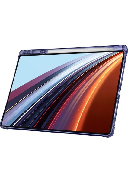 Honor Magicpad 2 12.3 Inç 2024 Uyumlu Kılıf Kalem Bölmeli Tri Folding Standlı Arkası Silikon Kapak fırsatları