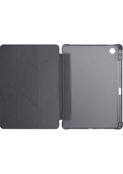 Lenovo Tab TB311FU 2025 10.1 Inç Uyumlu Kılıf Kalem Bölmeli Tri Folding Standlı Arkası Silikon Kapak modelleri