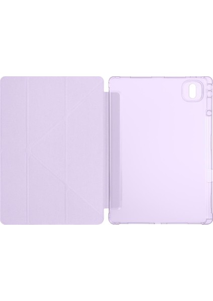Honor Magicpad 2 12.3 Inç 2024 Uyumlu Kılıf Kalem Bölmeli Tri Folding Standlı Arkası Silikon Kapak modelleri