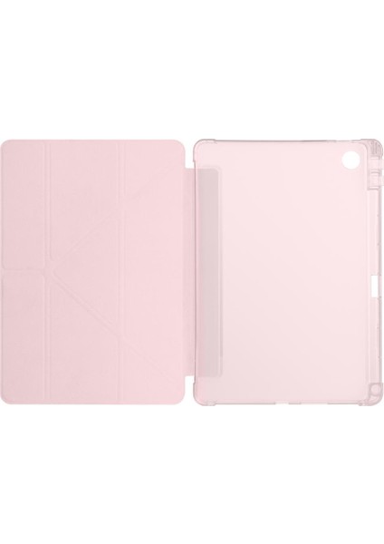 Lenovo Tab TB311FU 2025 10.1 Inç Uyumlu Kılıf Kalem Bölmeli Tri Folding Standlı Arkası Silikon Kapak modelleri