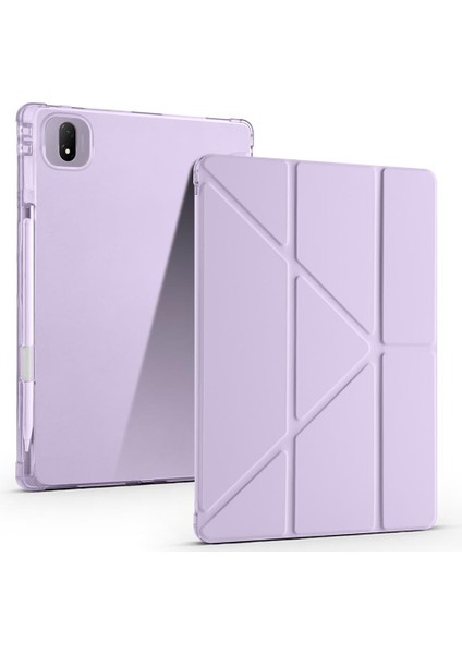 Honor Pad Gt Pro 12.3 Inç 2024 Uyumlu Kılıf Kalem Bölmeli Tri Folding Standlı Arkası Silikon Kapak