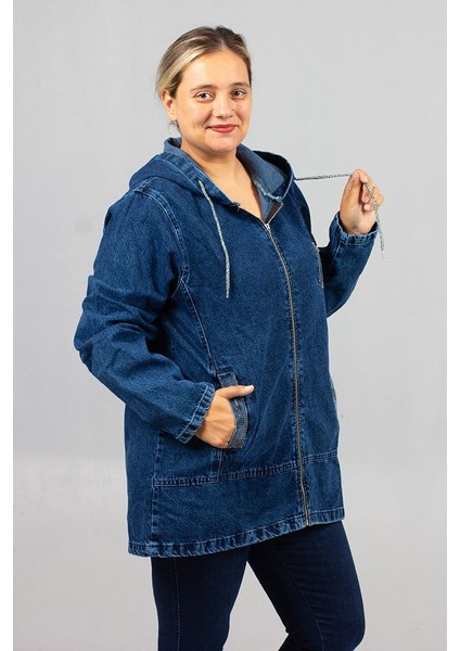 Tarzına Işıltı Kat! Taş Cepli Büyük Beden Kot Mont ile Fark Yarat fiyatları