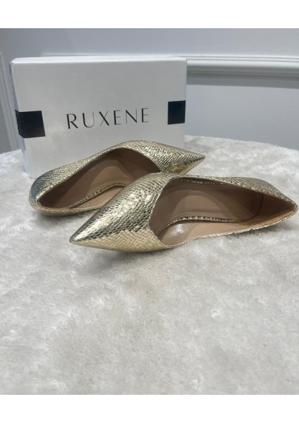 Dora Gold - Gümüş Yılan Derisi Desenli Kalın Topuklu 5 cm Sivri Burun Topuklu Ayakkabı indirimleri