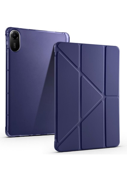 Redmi Pad 2 2025 11 Inç Uyumlu Kılıf Kalem Bölmeli Tri Folding Standlı Arkası Silikon Kapak