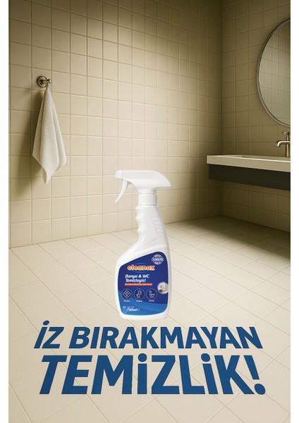 2'li Ultra Güçlü Tuvalet/wc-Banyo Temizleyici ve Kireç Çözücü Okyanus Kokulu Sprey 750 ml fiyatları