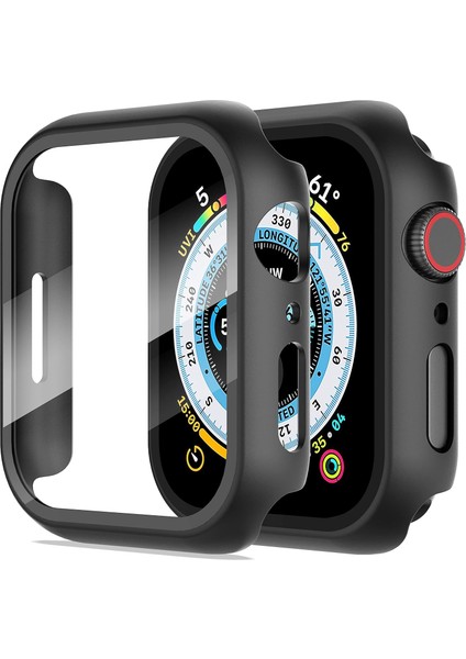 Apple Watch 2 3 4 5 6 7 8 Se Nike Uyumlu 45MM Uyumlu Sert Pc Kasa ve Ekran Koruyucu Kılıf