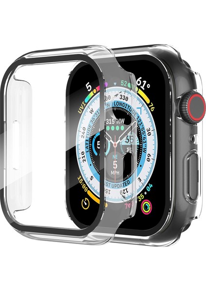 Apple Watch 2 3 4 5 6 7 8 Se Nike Uyumlu 45MM Uyumlu Sert Pc Kasa ve Ekran Koruyucu Kılıf