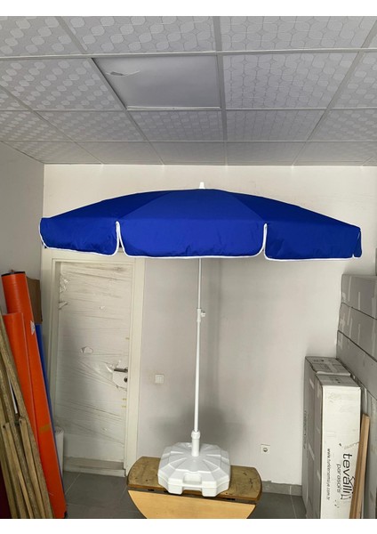 Bkm Plaj Şemsiyesi 200CM Polyester Kumaş Bahçe Balkon Teras Şemsiyesi (Taşıma Çantalı)
