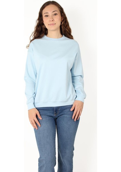 2676 Bisiklet Yaka Çelik Interlok Sweat