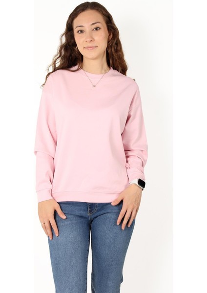 2676 Bisiklet Yaka Çelik Interlok Sweat