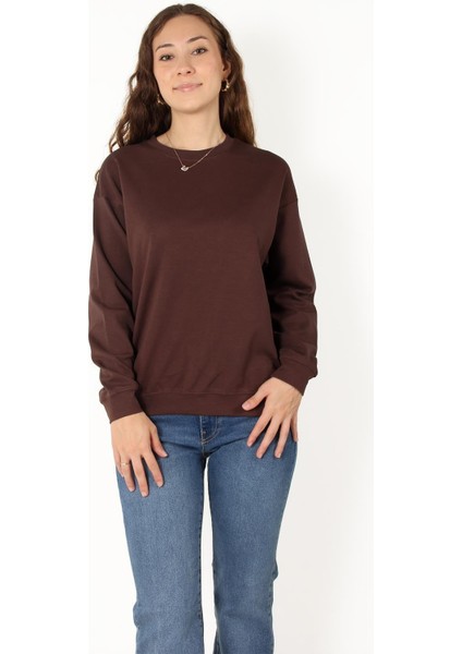 2676 Bisiklet Yaka Çelik Interlok Sweat