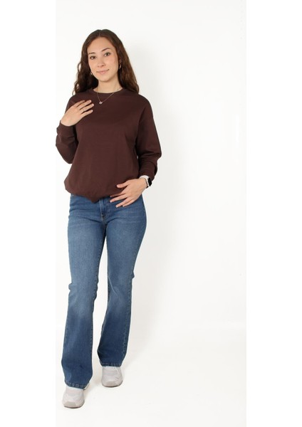 2676 Bisiklet Yaka Çelik Interlok Sweat fırsatları