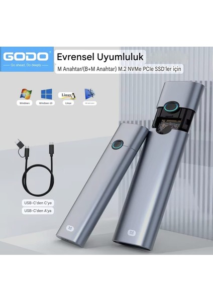 M.2 NVMe Muhafaza Kutusu CE Lisanslı 2280/2260/2242/2230/ 10Gbps Usb 3.2 Yüksek Hızlı Son Nesil Teknoloji Metal Sağlam fiyatları