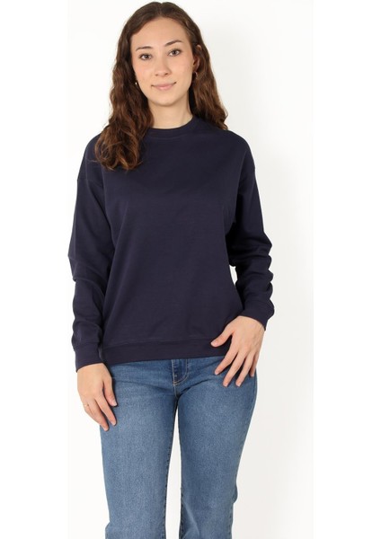 2676 Bisiklet Yaka Çelik Interlok Sweat
