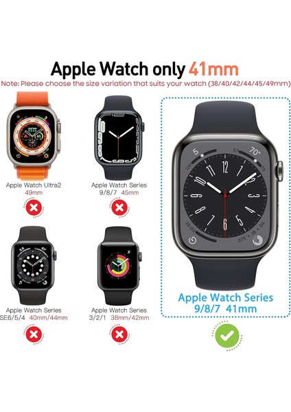 Watch 7-8-9 41MM Uyumlu Sert Pc Kasa ve Ekran Koruyucu Kılıf fiyatları