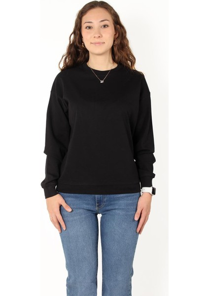 2676 Bisiklet Yaka Çelik Interlok Sweat