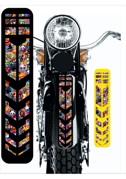 Tek Adet 6X35 cm Sticker Bomb Çamurluk Motor Araç Sticker V3