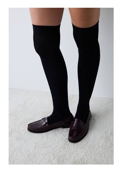 Siyah Klasik Dizüstü Çorap