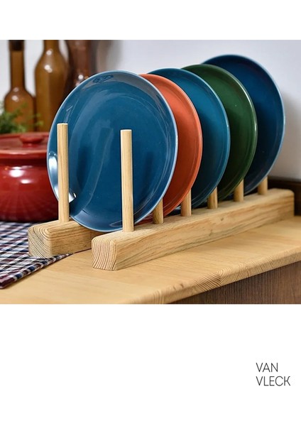 Bambu Ahşap Tabaklık – 6 Bölmeli Mutfak Organizeri, Tabak Standı modelleri