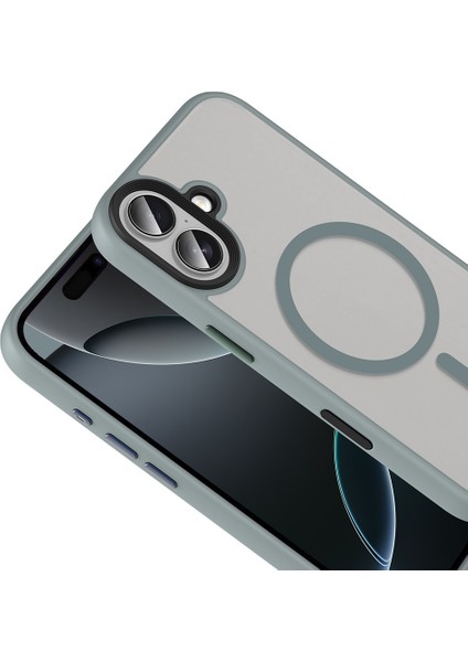 iPhone 17 Kılıf Mat Arka Yüzey Wireless Şarj Özellikli Zore Flet M-Safe Kapak - Turuncu fırsatları