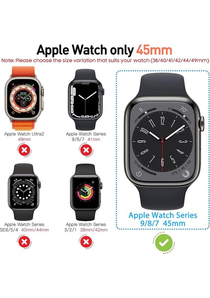 Apple Watch 2 3 4 5 6 7 8 Se Nike Uyumlu 45MM Uyumlu Sert Pc Kasa ve Ekran Koruyucu Kılıf fiyatları
