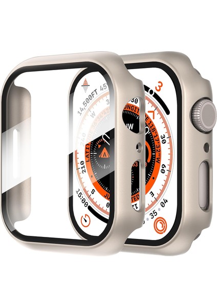 Apple Watch 2 3 4 5 6 7 8 Se Nike Uyumlu 45MM Uyumlu Sert Pc Kasa ve Ekran Koruyucu Kılıf