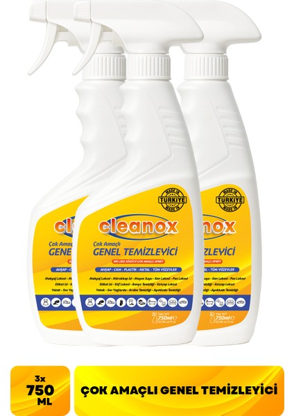 3'lü Çok Amaçlı Genel Temizleyici