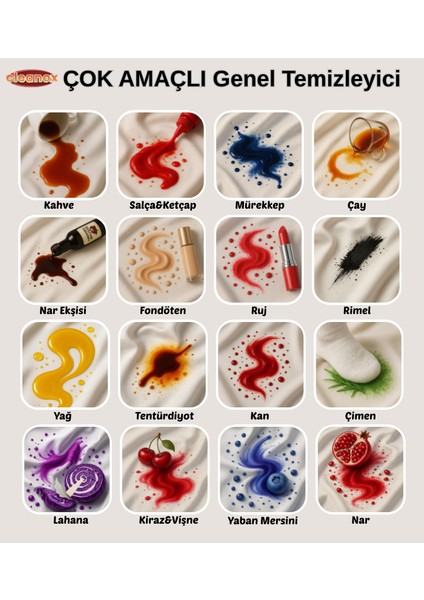 3'lü Çok Amaçlı Genel Temizleyici modelleri
