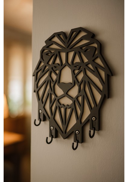 Aslan Figürlü Duvar Tipi Dekoratif Anahtarlık Askılığı modelleri
