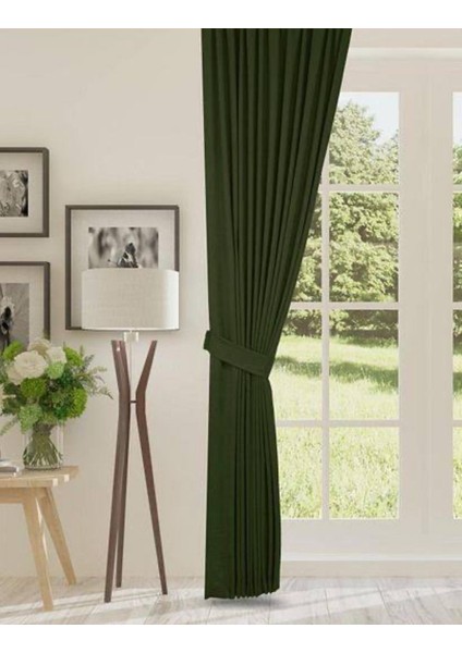 Fon Perde 1 Takım *2 Kanat* Sık Pile,kadife Görünümlü Kalın Fon Perde 85X260