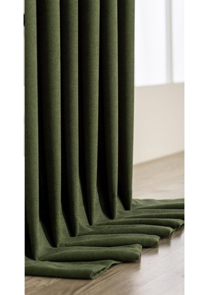 Fon Perde 1 Takım *2 Kanat* Sık Pile,kadife Görünümlü Kalın Fon Perde 85X260 fiyatları