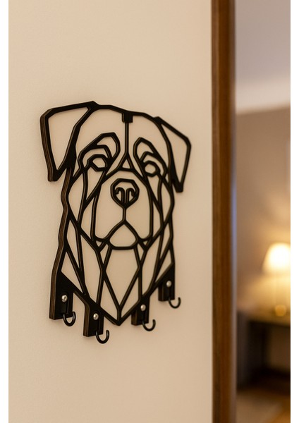 Geometrik Köpek Figürlü Duvar Tipi Anahtarlık Askılığı modelleri