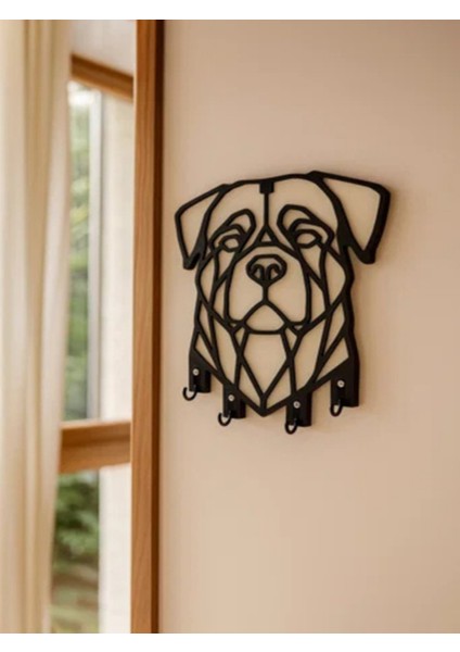 Geometrik Köpek Figürlü Duvar Tipi Anahtarlık Askılığı fırsatları