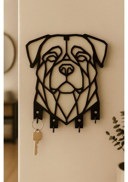 Geometrik Köpek Figürlü Duvar Tipi Anahtarlık Askılığı indirimleri
