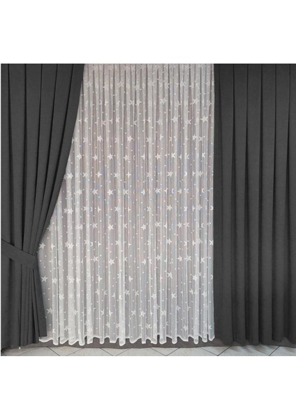 Fon Perde 1 Takım *2 Kanat* Sık Pile,kadife Görünümlü Kalın Fon Perde 85X260